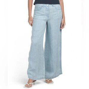NWT Magaschoni Women's Wide Leg High Rise Hemp Jeans Size 6